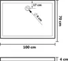 vidaXL Duschwanne Anti-Rutsch Weiß 70x100x4 cm ABS Produktbild-Vorschau 7