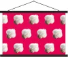 MuchoWow® Textilposter Knoblauch - Muster - Rot 90x60 cm Produktbild-Vorschau 1