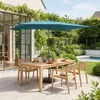 sweeek - Rechteckiger Sonnenschirm 2x3m - Wasserblau Produktbild-Vorschau 6