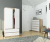 Szafa S90 AKORD Dąb Sonoma, Biała 2 szuflady 90x51x180 cm Podgląd zdjęcia produktu 9