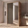 BEAUTYSOFA | Armoire DONATELLO 120 cm Artisan/Noir avec Voir les images du produit 1