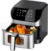 A KRAFT&DELE air fryer with a roasted chicken and vegetables inside. Podgląd zdjęcia produktu