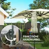 Parasol double Outsunny avec manivelle, 451 x 264 cm, Voir les images du produit 7