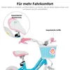 HILAND 14 Zoll Mädchen Kinderfahrrad mit Korb & Bändern, Produktbild-Vorschau 6