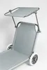 Chaise longue à roulettes avec toit Chaise longue pliante Voir les images du produit 18