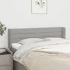 vidaXL Kopfteil mit Ohren Hellgrau 147x16x78/88 cm Stoff Produktbild-Vorschau 2