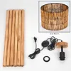 Obenetto Stehlampe mit Holzfuß und Schirm aus Bambus Produktbild-Vorschau 5