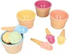 Eisbecher Set Kinder Schalen mit Löffel Kunststoff Bunt Produktbild-Vorschau 1
