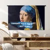 MuchoWow® Wandteppich Wandbehang Vermeer - Das Mädchen mit Produktbild-Vorschau 6