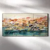 Leinwand Wanduhr Wandkunst Uhr 60x30 Gemälde Abstrakte Produktbild-Vorschau 2