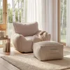 Sitzsack Sessel mit Hocker für Erwachsene, Flauschiger Cord Produktbild-Vorschau 1