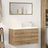 vidaXL Kúpeľňová nástenná skrinka Artisan dub 80x38,5x45 cm Náhľad obrázku produktu 2