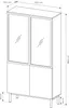 Vysoká vitrína DEMOPOLIS - dub evoke / čierna + LED Náhľad obrázku produktu 7