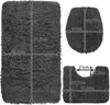 Ruhhy Badematten-Set - 3-teilig - Hochflor - grau - fur WC Produktbild-Vorschau 3