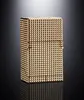 A gold lighter with a textured surface is shown against a dark, gradient background. Produktbild-Vorschau