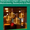Several decorative filament light bulbs hanging in a dimly lit interior space, possibly a restaurant or bar. Produktbild-Vorschau