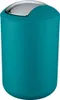 A teal colored trash can with a silver lid. Produktbild-Vorschau
