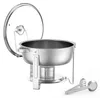 Chafing Dish Set Buffet Speisenwärmer Edelstahl 4,7L 2 Stk. Produktbild-Vorschau 10