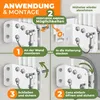 KESSER® Balkonfächer klappbar mit Wandhalterung | 140x140cm Produktbild-Vorschau 3