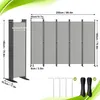 LZQ Paravent Séparateur de pièce 5 panneaux 250 x 180 cm Voir les images du produit 2