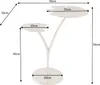 Dekorativer Beistelltisch GINKGO LEAFS 56cm silber handmade Produktbild-Vorschau 8