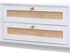 okwish TV-Schrank TV-Ständer mit Schiebetüren und Rattan - Produktbild-Vorschau 3