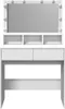 vidaXL Coiffeuse avec éclairage LED blanc 80x41x134,5 cm Voir les images du produit 4