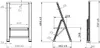 Technical drawings with dimensions of a folding step stool. Náhled obrázku produktu