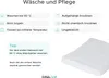Care instructions for a towel, with a folded towel shown in the corner. Produktbild-Vorschau