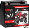 Langzeit Gel Motorradbatterie YTX14-BS 14Ah 12V Produktbild-Vorschau 1