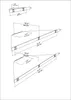 Diagrams showing dimensions and assembly of furniture components. Produktbild-Vorschau