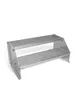 A two-step metal staircase with a galvanized finish, presented against a plain white background. Náhled obrázku produktu