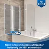 Pannello doccia Ikodm 120x140 cm, paravento pieghevole per Anteprima dell’immagine prodotto 5