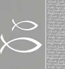 Servietten 33x33 cm - Glaube Fisch silver Produktbild-Vorschau 2