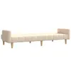 vidaXL Schlafsofa 2-Sitzer Creme Stoff Produktbild-Vorschau 5