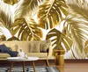 Monstera Tapete in Gold | Urban Jungle Fototapete mit Produktbild-Vorschau 3