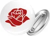 Huuraa Button Rose Blüte 59mm rund mit Sicherheitsnadel Produktbild-Vorschau 1