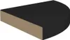 A cross-section of a black shelf with a brown interior. Anteprima dell’immagine prodotto