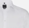 A close-up view of a white men's dress shirt. Produktbild-Vorschau