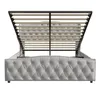 Letto imbottito 160x200cm con rete a doghe, letto a molle Anteprima dell’immagine prodotto 7