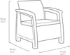 Keter Corfu Balcony Set, Corfu Set, grafit, křeslo + stůl + Náhled obrázku produktu 7