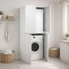 Flagler - Großer Mehrzweckschrank, 70x195h cm Weiß, ein Produktbild-Vorschau 2