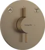 A close-up, front-facing studio shot of a Hansgrohe shower control valve. Produktbild-Vorschau