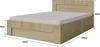 A bed frame with dimensions indicated by measurement lines and text. Náhled obrázku produktu