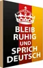 vianmo Holzschild 18x12 cm bleib ruhig und sprich Deutsch Produktbild-Vorschau 1