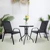 Okrúhly stôl ISLAND 60 cm + 2x stolička SOFIA čierna Náhľad obrázku produktu 2