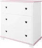 ZEE Přebalovací komoda 83x87x49 cm Bílá Růžová SRDCE s Náhled obrázku produktu 6