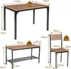 COSTWAY Esstisch Set 4-teilig, Küchentisch mit 2 Stühlen & Produktbild-Vorschau 7