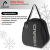 A black HEAD boot bag with the HEAD logo prominently displayed, set against a white and light gray background with snowflake graphics. Anteprima dell’immagine prodotto