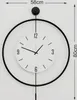 A wall clock with dimensions indicated. Náhľad obrázku produktu
